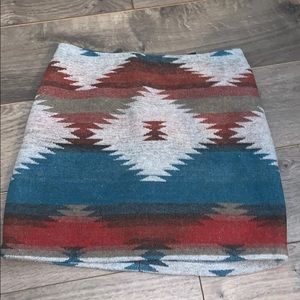 Tribal print skirt